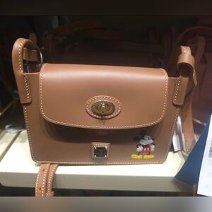 2026 Disney Parks Dooney & Bourke Mickey Mouse Brown Crossbody Bag Purse